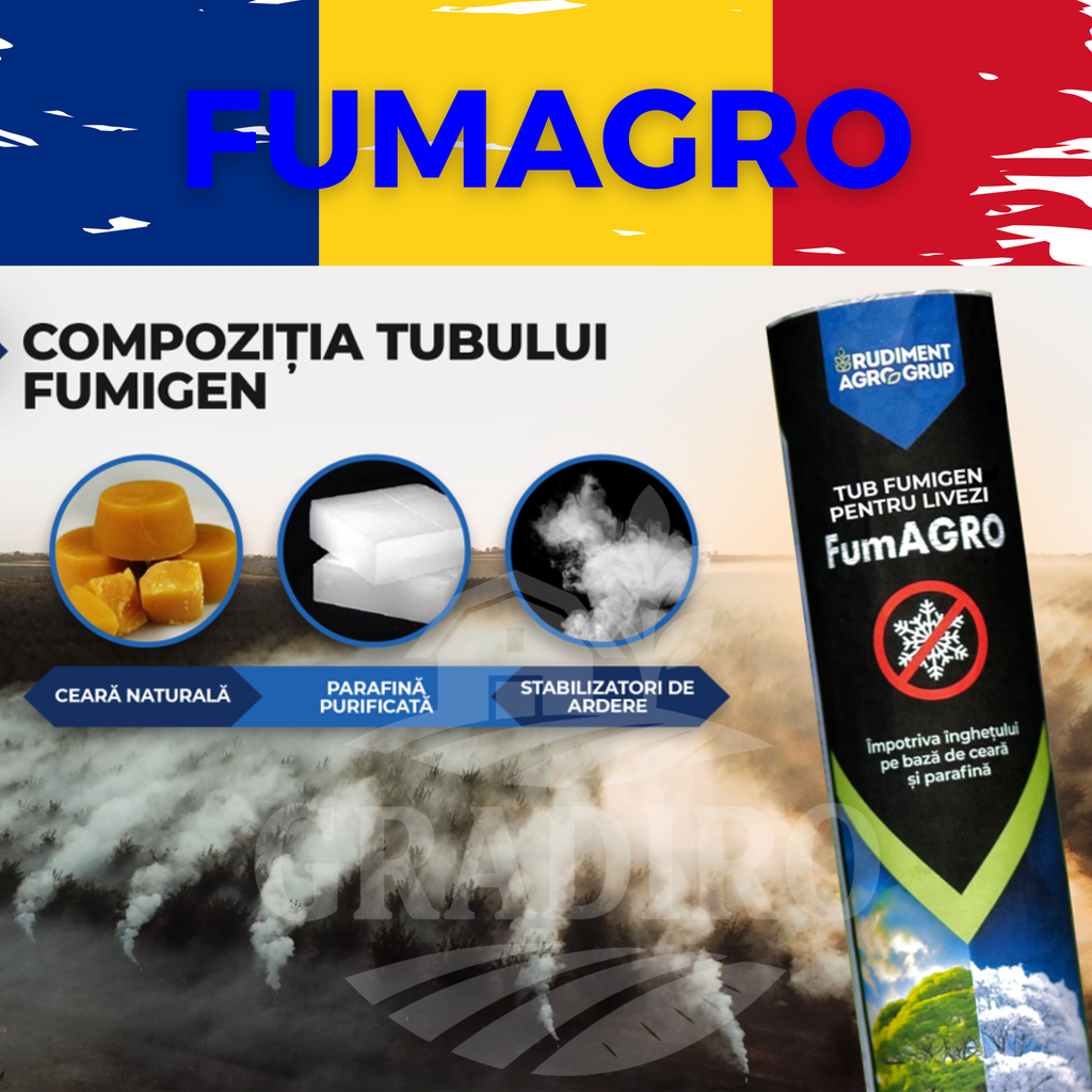 Fumigena anti-îngheț pentru pomi fructiferi, flori, legume - FumAgro 650G